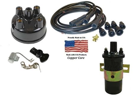 Distributor Ignition Tune Up Kit And 12v Coil