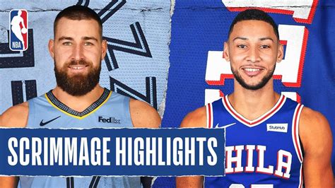 Grizzlies At 76ers Scrimmage Highlights July 24 2020 Youtube