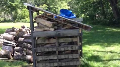 Free Pallet Firewood Bins With Roof Youtube