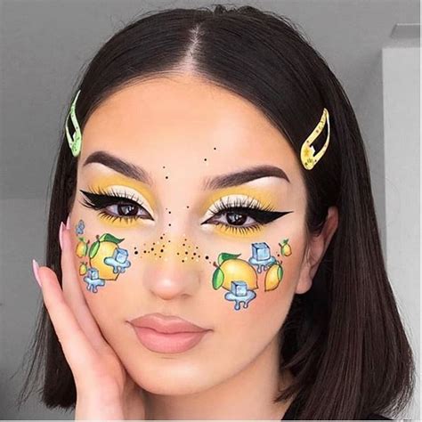 When Life Gives You Lemons 🍋 Make Up By Vi Using Crown 👑 Crazy Makeup Creative Eye Makeup