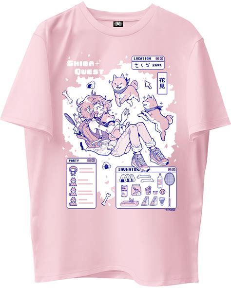 Shiba Quest Tee Vaporwave Clothing Aesthetic Shirts Vaporwave Fashion