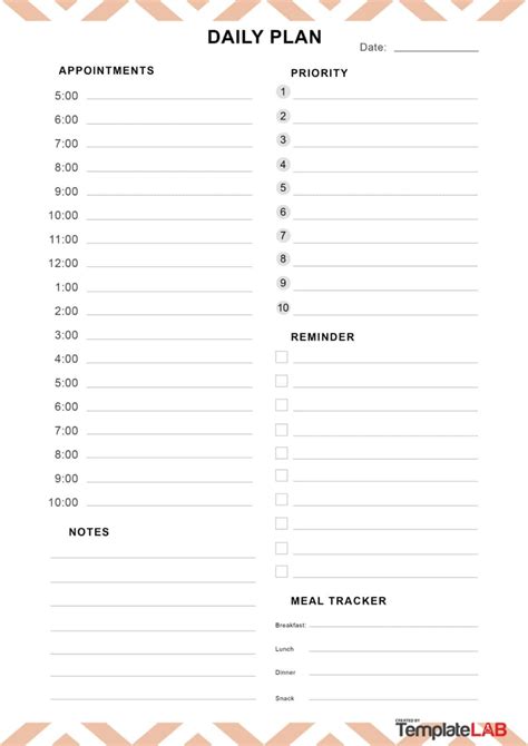 25 Printable Daily Planner Templates Free In Wordexcelpdf Daily