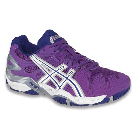 Asics Womens Gel Resolution 5 Tennis Shoes E350y Purple Tennis Shoes