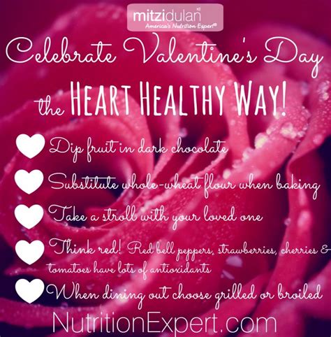 Heart Healthy Valentines Day Tips Mitzi Dulan Americas Nutrition Expert