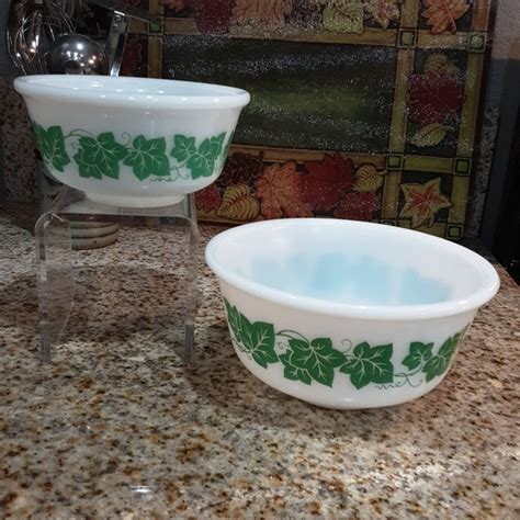 Hazel Atlas Kitchen Vintage Hazel Atlas Mixing Bowls Poshmark