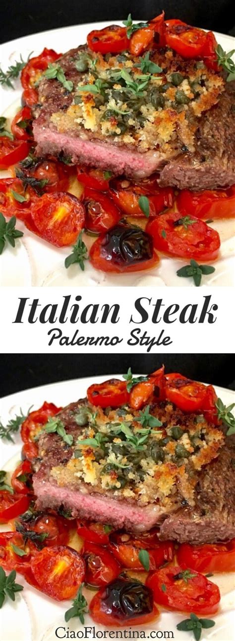 Authentic Italian Steak Palermo Style Perfectly Grilled Rib Eye Steaks