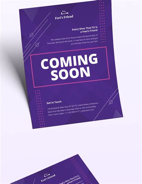Coming Soon Flyer Template In Psd Illustrator Indesign Word Pages