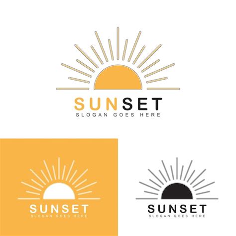 Premium Vector Sun Logo Vector Design Template Sunrise And Sunset Icon