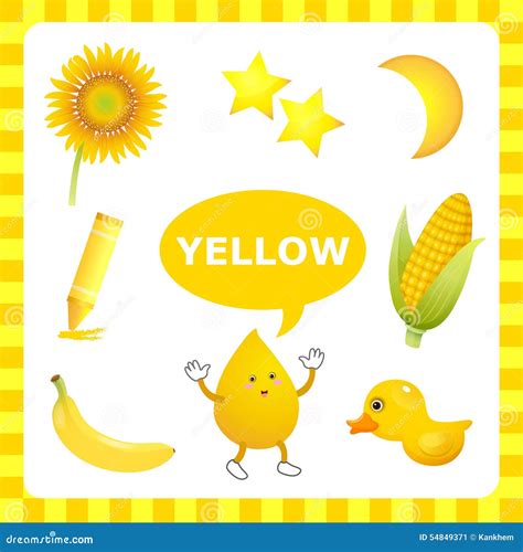 Learning Yellow Color Stock Vector Image 54849371