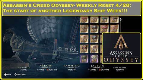 Assassin S Creed Odyssey Weekly Reset 4 28 YouTube