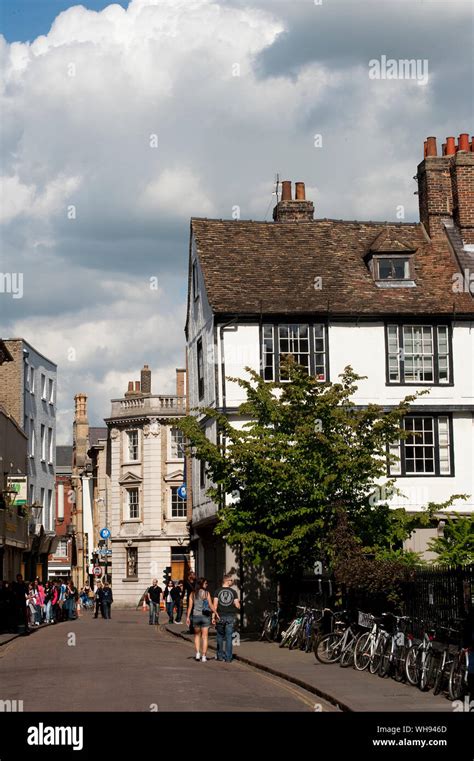 Street In The Historic City Of Cambridge England Stock Photo Alamy