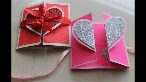 Diy Heart Greeting Card Handmade Card Tutorial Simple Birthday