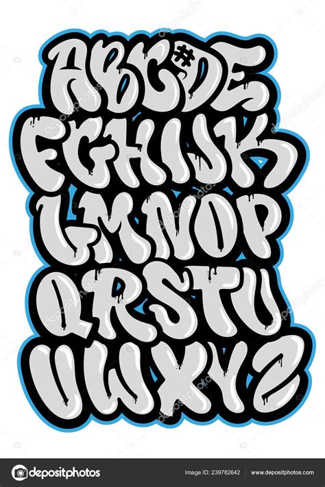 Graffiti Alphabet Type Stock Vector Image By Dovbush