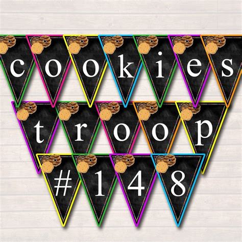 Cookie Booth Banner, Cookie Sign, Cookie Printables, Cookie Sales Bunting, | Girl scout cookies ...