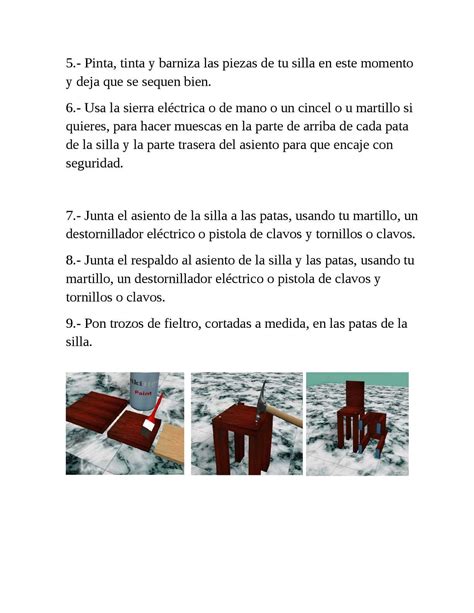 Quité los travesaños de madera de uno de los laterales de la caja. Proceso De Elaboración De Una Silla De Madera - CALAMEO Downloader