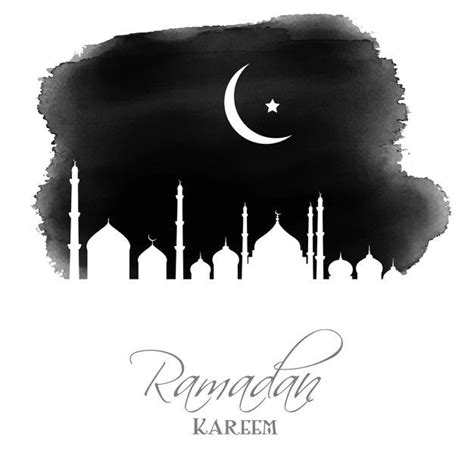 Free Vector Ramadan Background With A Watercolor Mosque Ramadan