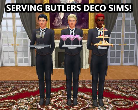 Serving Butler Deco Sims Sims 4 Butler Sims 4 Sims