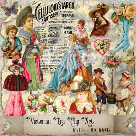 Victorian Era Clip Art The Digital Collage Club