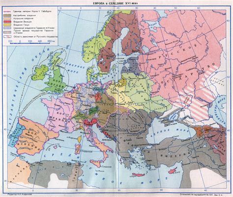Карта европы 15 века со странами