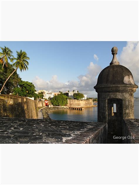 Old San Juan City Walls And Gate Poster By Ozeg Redbubble