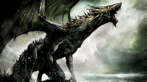 Dark Wallpaper Dragon Dragon Dark Sky Fantasy Art Hd Artist 4k