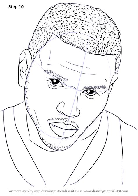 how to draw chris brown step by step