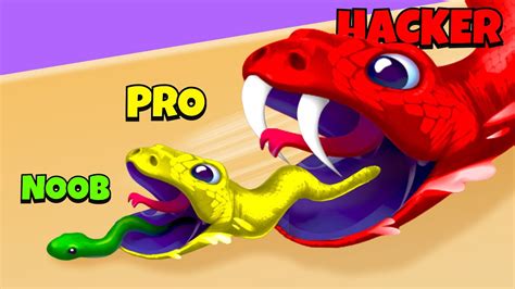 🤢 Noob 😎 Pro 😈 Hacker Snake Run Race・3d Running Game Ios Android