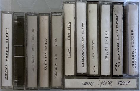lot 72 classic rock demo and promo cassettes
