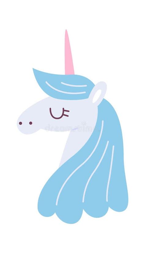 Magical Unicorn Head Stock Vector Illustration Of Horse 272740148