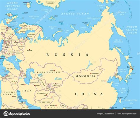 Mapa Polityczna Eurazji