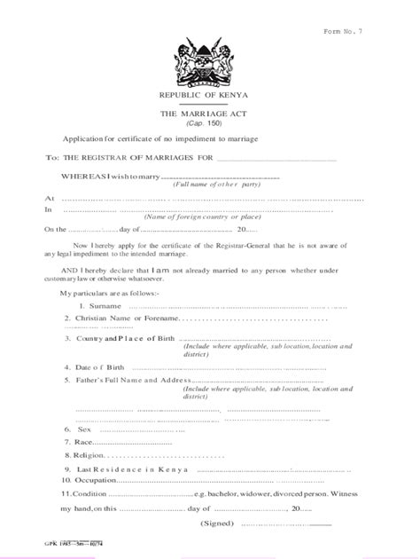 2014 De Embassy Of Kenya Form Ma5 Fill Online Printable Fillable