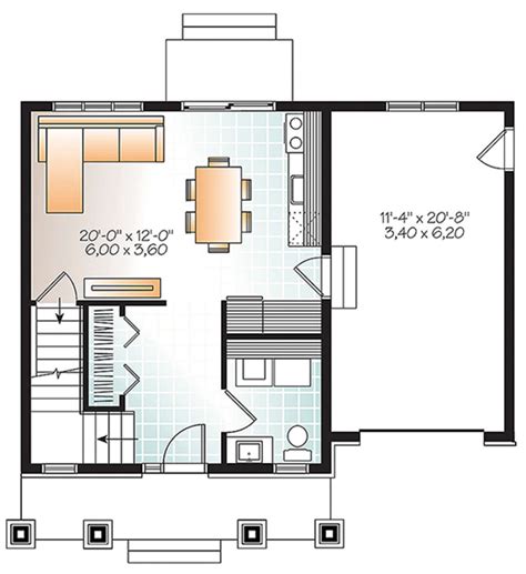 Craftsman Plan 900 Square Feet 2 Bedrooms 15 Bathrooms 034 01070