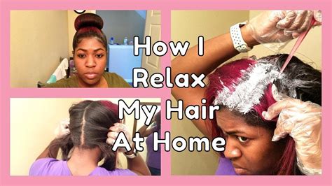 How I Relax My Hair At Home By Myself Easy Step By Step Youtube