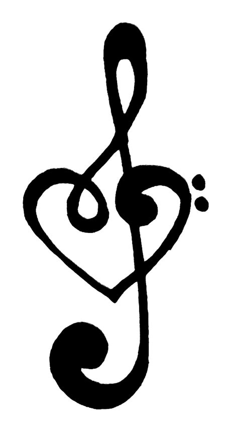 Treble Clef Peace Sign Tattoo Clipart Best