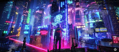 Desktop Anime Neon Wallpapers Wallpaper Cave