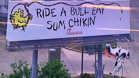 Chickens Revenge Chick Fil A Cows Dangle From I 45 Billboard Abc13