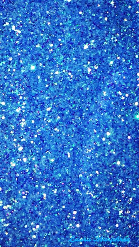 Blue Glitter Textured Background With Small White Dots