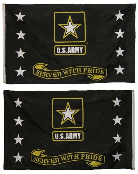 3x5 Us Army Star Served With Pride 2ply Double Sided Polyester Flag 3x5