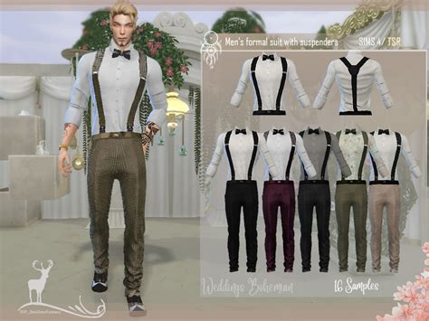 The Sims Resource Mens Formal Suit With Suspenders