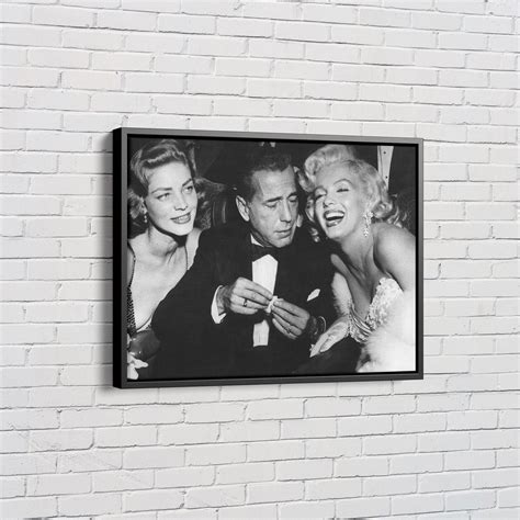 Lauren Bacall Humphrey Bogart And Marilyn Monroe Poster Black Etsy