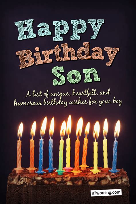 Happy Birthday Son Birthday Wishes For Your Boy Allwording Com