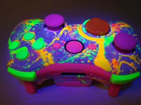 Neon Paint Ball Custom Xbox 360 Controller By Promodz 16900 Via