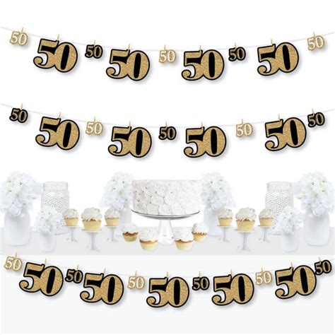 Adult 50th Birthday Gold Birthday Party Diy Decorations