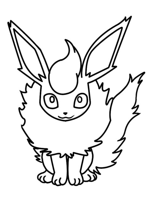 Pokemon Flareon Coloring Pages Free Printable