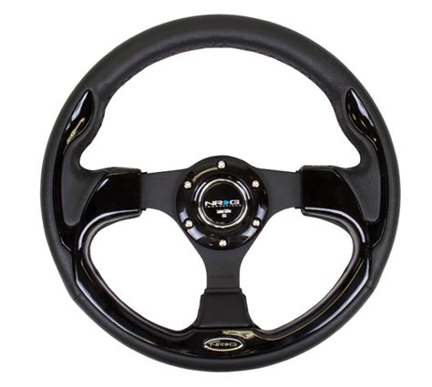 Nrg Race Style Sport Steering Wheel With Black Leather Trim