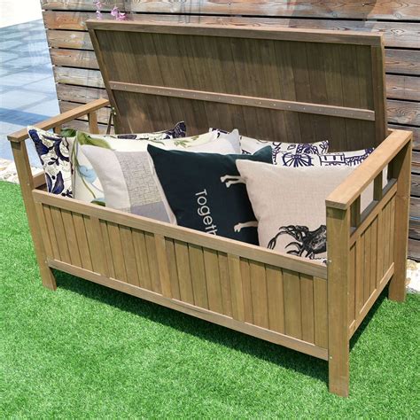 70 Gallon 2 In 1 Outdoor Garden Bench Storage Deck Box By Choice Products