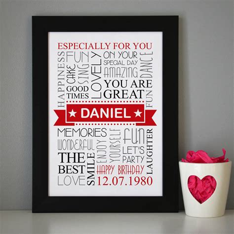 Personalised Birthday Framed Print By Cherry Pete