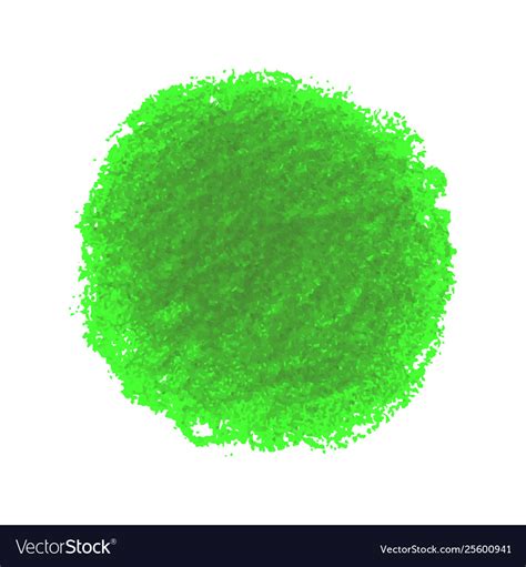 Green Crayon Scribble Texture Stain Isolated Vector Image