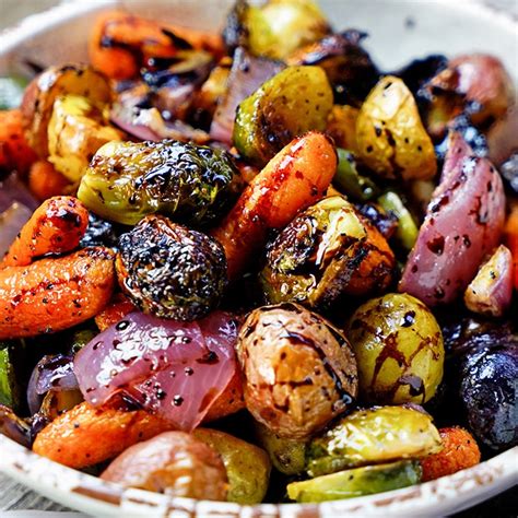 Easy Roasted Vegetables With Honey And Balsamic Syrup