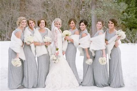 Bridesmaid Dresses For A Winter Wonderland Wedding